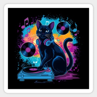 The Groovy Cat DJ Magnet